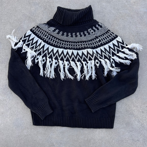 CATO Black and white tassel sweater - Picture 4 of 4